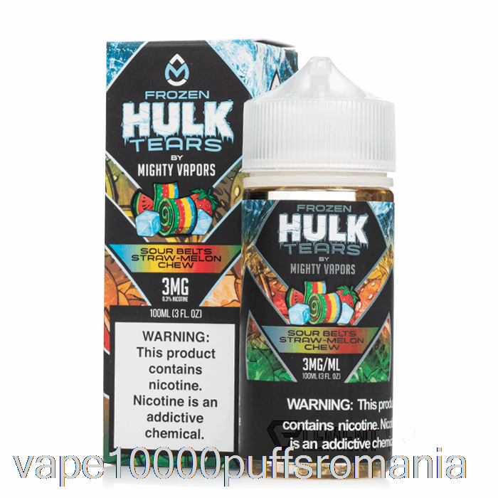 Vape Romania Frozen Sour Belts Mestecat Pepene Galben - Lacrimi Hulk - 100ml 0mg